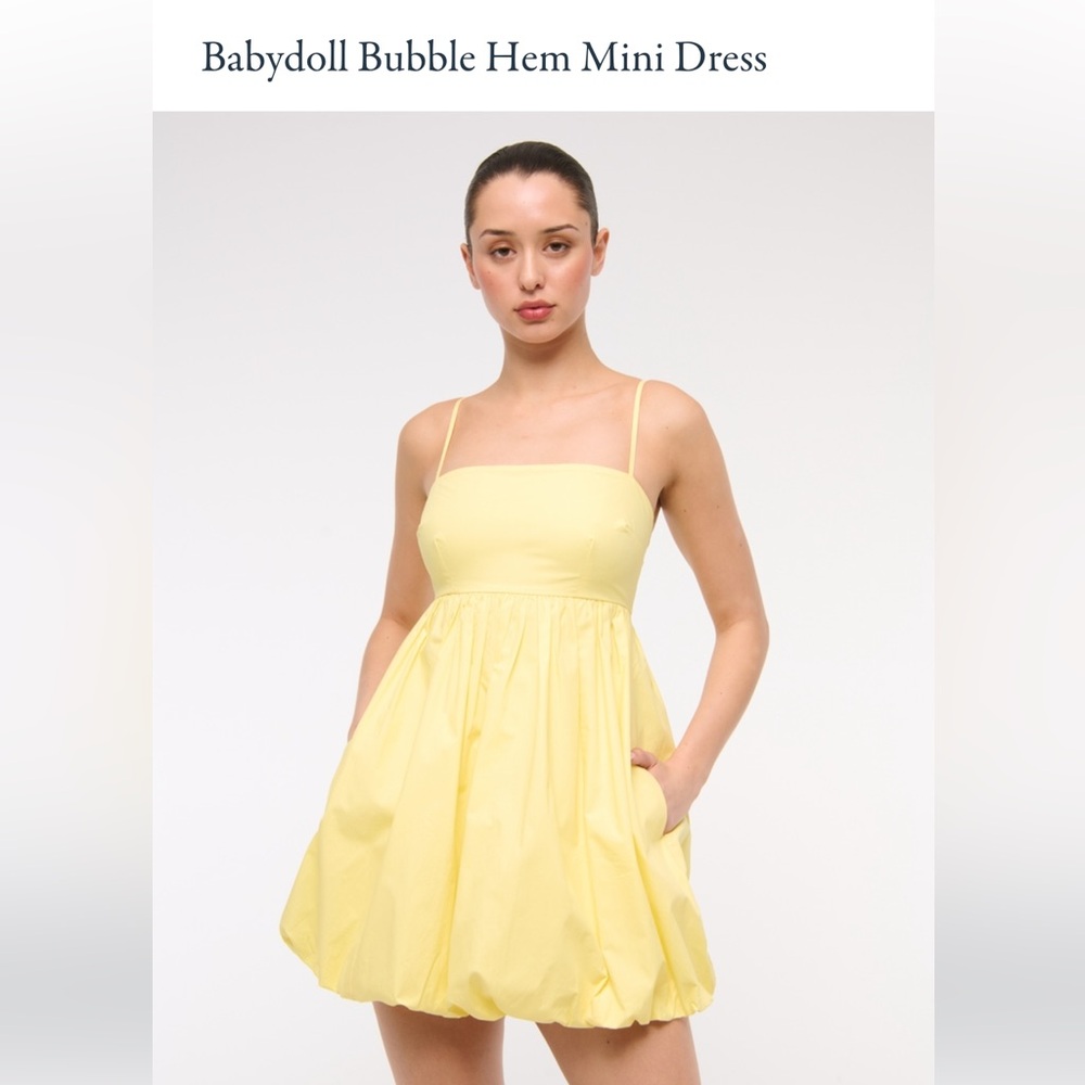 NWT Abercrombie & Fitch Babydoll Bubble Hem Mini Dress